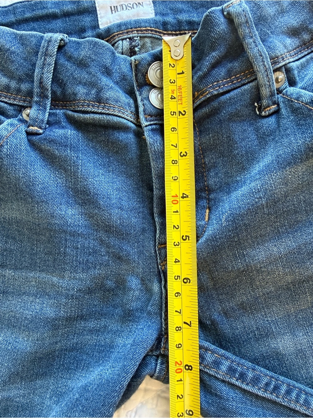 Hudson COLLIN Low Rise Skinny Jeans SIZE 26 Medium Wash Denim - Picture 13 of 15